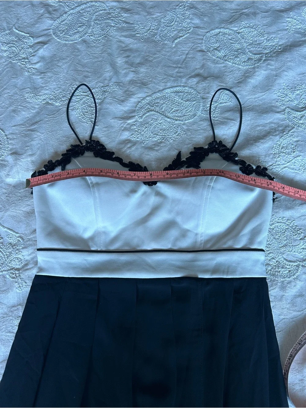 ✨DP Fashion Romantic B&W Layered Maxi Dress - Built-In Bra & Short skirt XS - Picture 15 of 15